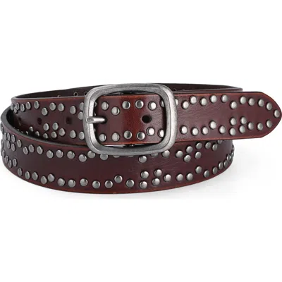 Old Trend Westland Genuine Leather Desert Inspired Studded Belt In Red