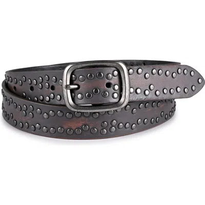 Old Trend Westland Genuine Leather Desert Inspired Studded Belt In Brown