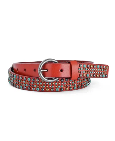 Old Trend Women's Amazonite Leather Belt In Cognac