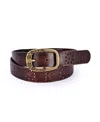 Old Trend Women's Blooming Crocus Leather Belt In Brown