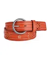 Old Trend Women's Blossom Valley Leather Belt In Camel