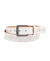 Old Trend Women's Daisy Blossom Leather Belt In White