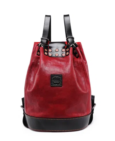 Old Trend Women's Genuine Leather Canna Backpack In Burgundy