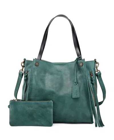 Old Trend Women's Genuine Leather Daisy Tote Bag In Green
