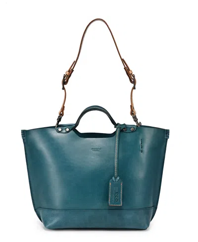 Old Trend Women's Genuine Leather Gypsy Soul Tote Bag In Turquoise