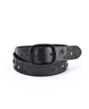 Old Trend Women's Glory Star Leather Belt In Black