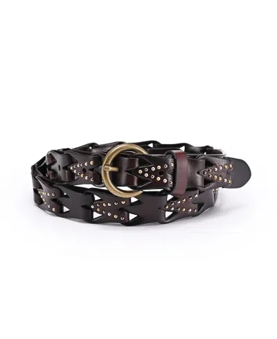 Old Trend Women's Oranda Cove Leather Belt In Brown