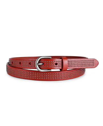 Old Trend Women's Stud Soul Leather Belt In Cognac