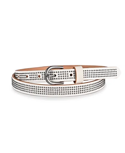 Old Trend Women's Stud Soul Leather Belt In White