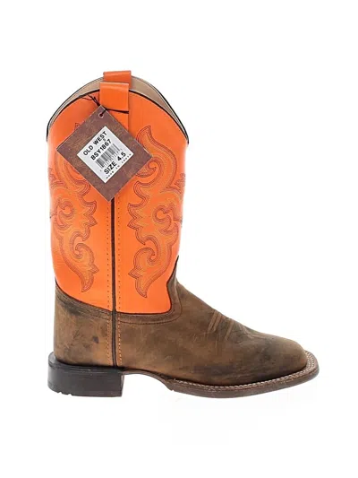 Pre-owned Old West Boots In Orange