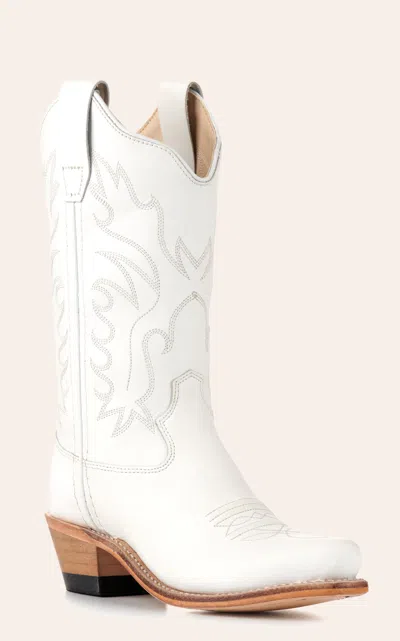 Old West Kids' White Snip Toe Cowboy Boots