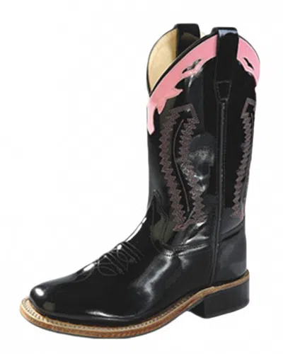 Old West Teen Girl's Western Boot In Pink Accent