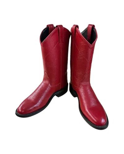 Old West Women's Riding Boot In Red In Multi