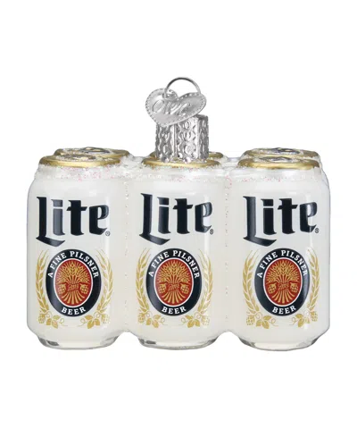 Old World Christmas 2.28" Adult Beverages Miller Lite Six Pack Beer Ornament In Multi