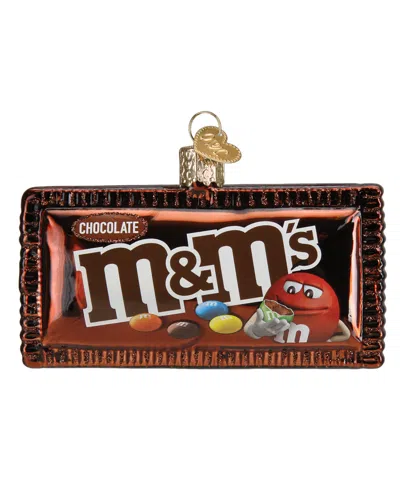 Old World Christmas 2.5" Mars Wrigley Candies M&m's Milk Chocolate Candy Ornament In Brown