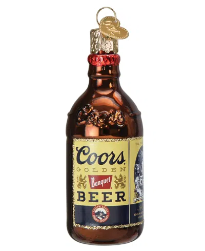 Old World Christmas 3.5" Adult Beverages Coors Banquet Beer Bottle Ornament