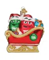Old World Christmas 4" Mars Wrigley Candies M&m's In Sleigh Ornament In Multi