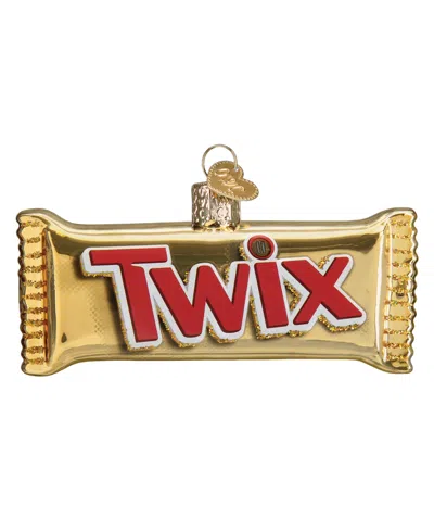 Old World Christmas 4" Mars Wrigley Candies Twix Candy Ornament In Gold