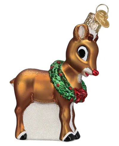 Old World Christmas 4" Rudolph The Red-nosed Reindeer Ornament In Gold