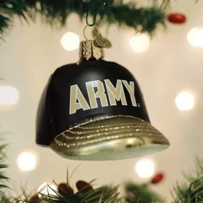Old World Christmas Army Baseball Cap Hanging Figurine Ornament