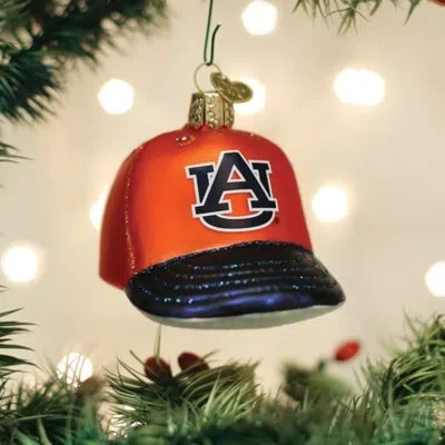 Old World Christmas Auburn Baseball Cap Hanging Figurine Ornament