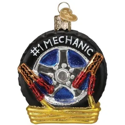 Old World Christmas Auto Mechanic Hanging Figurine Ornament