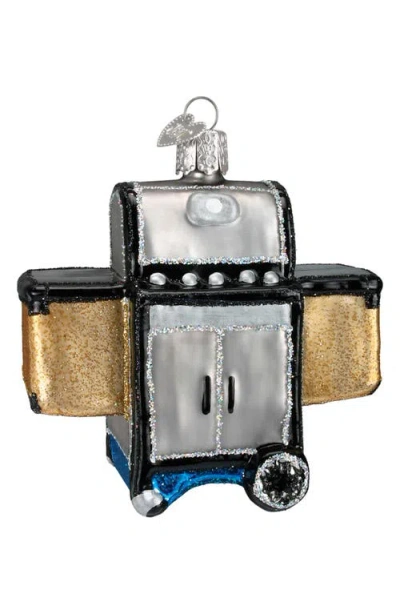 Old World Christmas Barbecue Ornament In Silver/black/gold