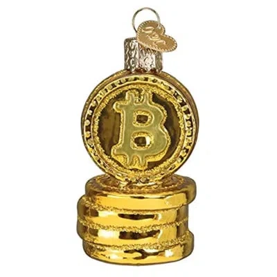 Old World Christmas Bitcoin Hanging Figurine Ornament