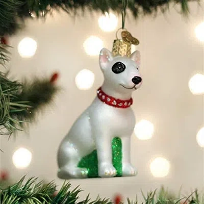 Old World Christmas Blown Glass Bull Terrier Hanging Figurine Ornament