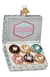 Old World Christmas Box Of Donuts Glass Ornament In Multi