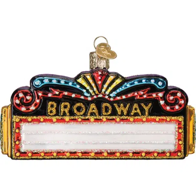 Old World Christmas Broadway Marquee Glass Ornament In Multi