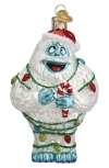 Old World Christmas Bumble Glass Ornament In White