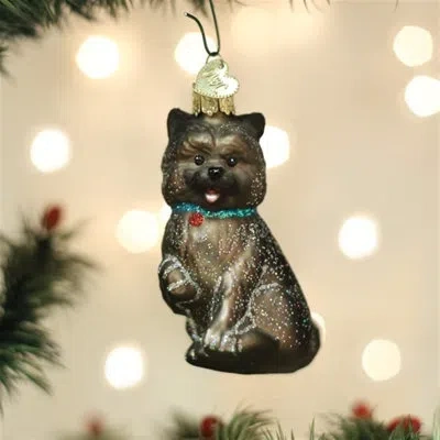 Old World Christmas Cairn Terrier Hanging Figurine Ornament