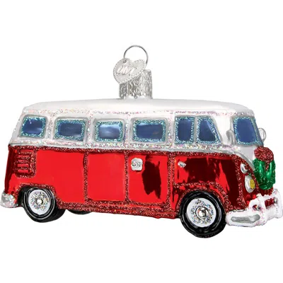 Old World Christmas Camper Van Glass Ornament In Multi