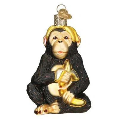 Old World Christmas Chimpanzee Hanging Figurine Ornament