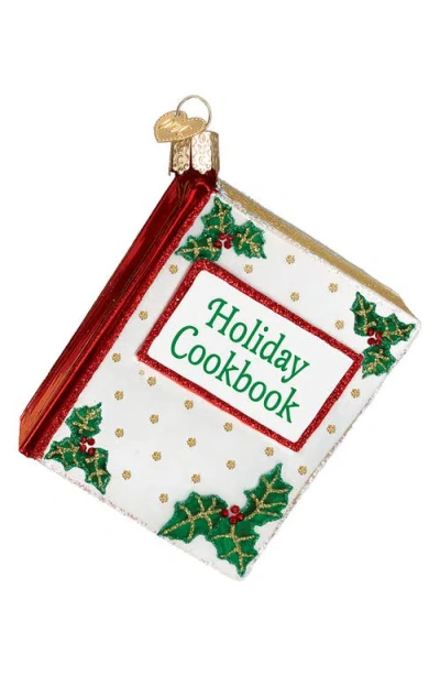 Old World Christmas Christmas Cookbook Glass Ornament In Multi