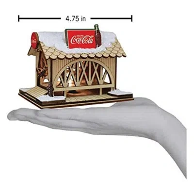 Old World Christmas Coca-cola Covered Bridge Hanging Figurine Ornament