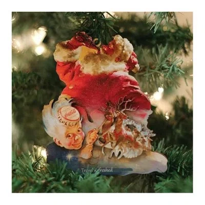 Old World Christmas Coca-cola Travel Refreshed Hanging Figurine Ornament In Red