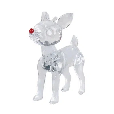 Old World Christmas Crystal Figurine For Holiday Decor, Rudolph In Multicolored