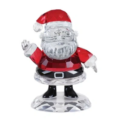 Old World Christmas Crystal Figurine For Holiday Decor, Santa Claus In Multicolored