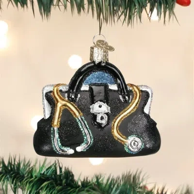 Old World Christmas Doctor's Bag Hanging Figurine Ornament