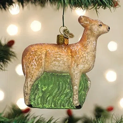 Old World Christmas Doe Glass Blown Hanging Figurine Ornament