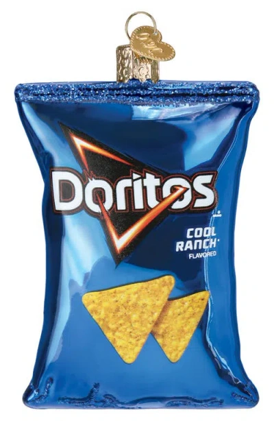 Old World Christmas Doritos Cool Ranch Glass Ornament In Blue/yellow/white