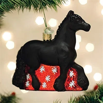 Old World Christmas Friesian Horse Hanging Figurine Ornament