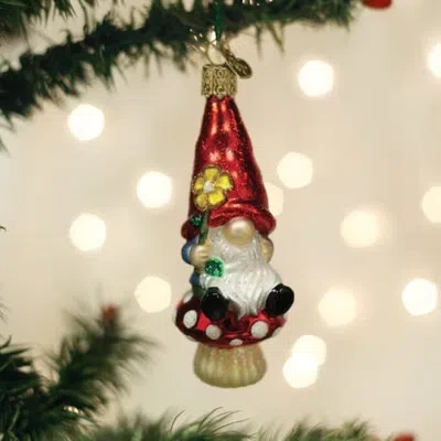 Old World Christmas Garden Gnome Hanging Figurine Ornament