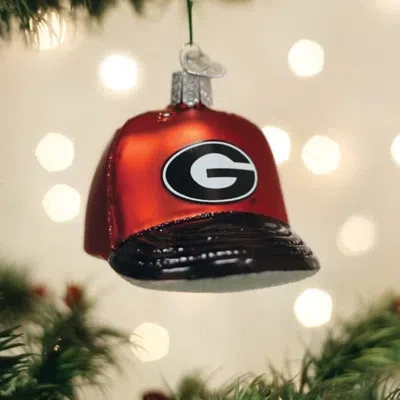 Old World Christmas Georgia Baseball Cap Hanging Figurine Ornament