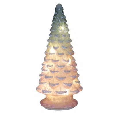 Old World Christmas Glass Battery-operated Frosted Christmas Tree, Pink, 14in In Multicolored