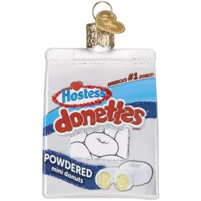 Old World Christmas Glass Blown Hostess Donettes Hanging Figurine Ornament