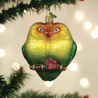 Old World Christmas Glass Blown Lovebirds Hanging Figurine Ornament