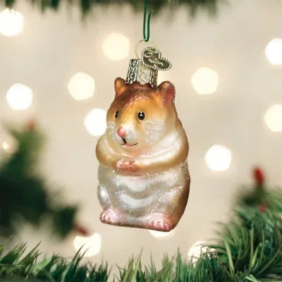 Old World Christmas Hamster Hanging Figurine Ornament
